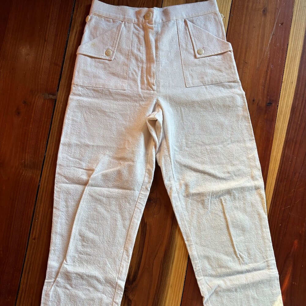 Ilana Kohn - White Trousers w/ Buttons